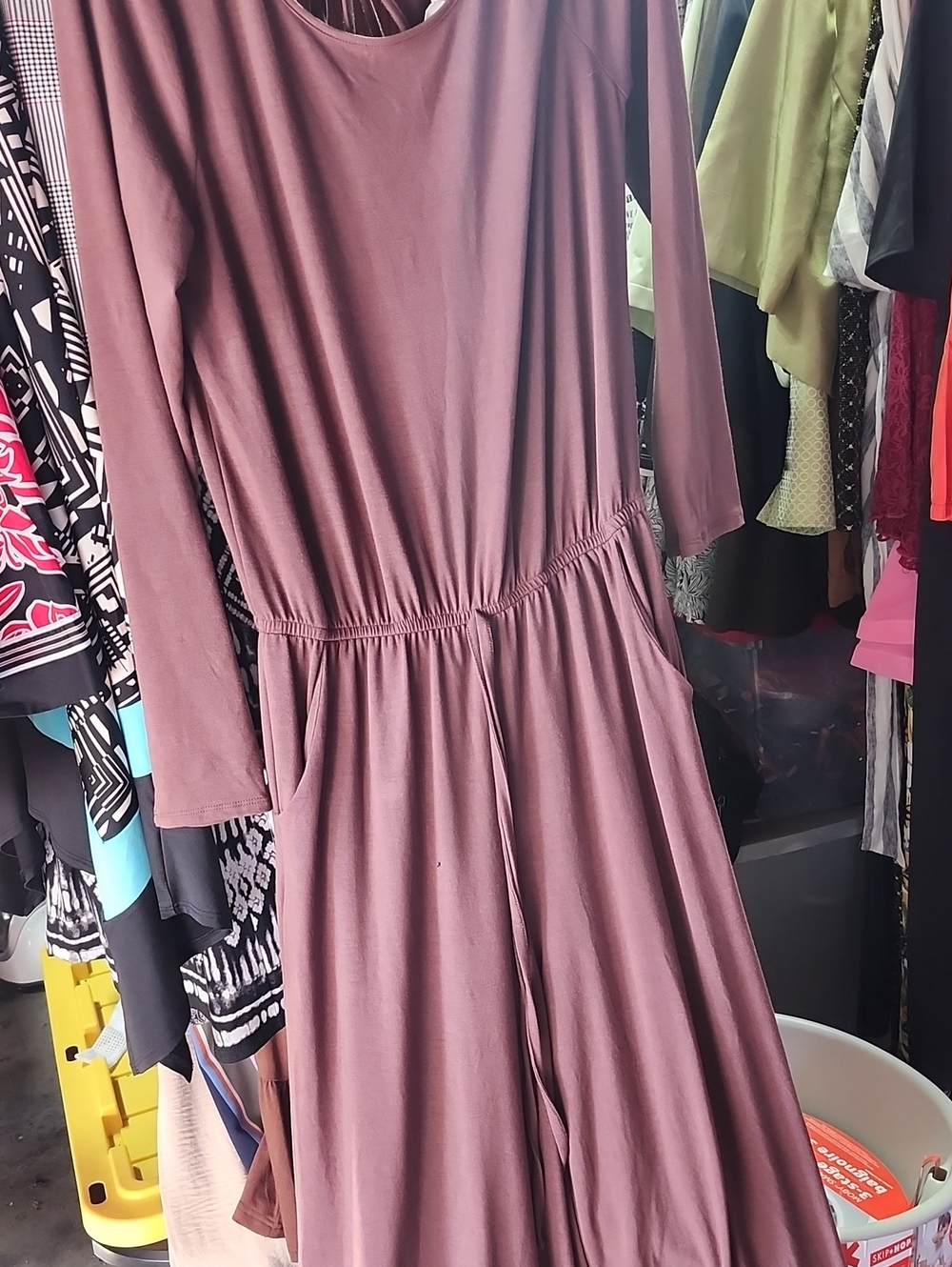 Zenana Outfitters Mauve Long Sleeve Jumpsuit